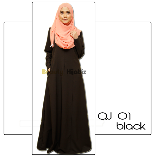 Qamari Jubah QJ01 ~ Black