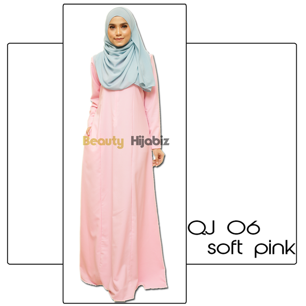 Qamari Jubah QJ06 ~ Soft Pink